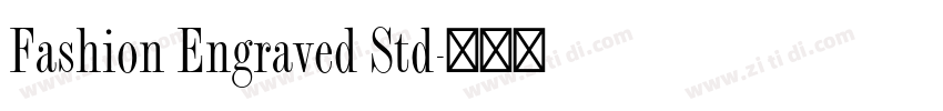 Fashion Engraved Std字体转换